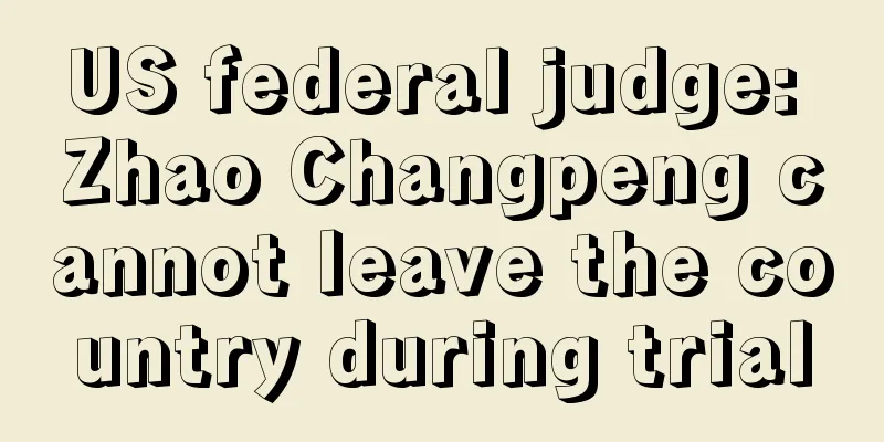 US federal judge: Zhao Changpeng cannot leave the country during trial