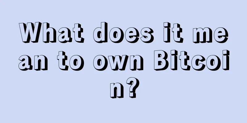 What does it mean to own Bitcoin?