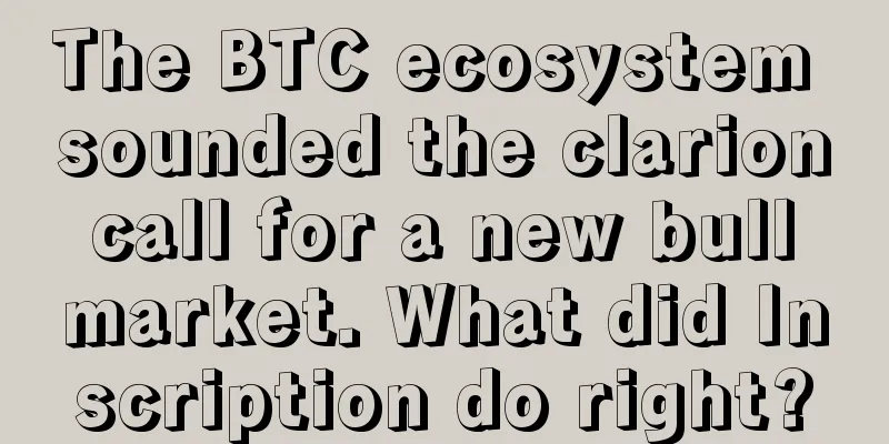 The BTC ecosystem sounded the clarion call for a new bull market. What did Inscription do right?