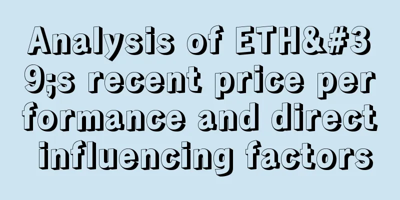 Analysis of ETH's recent price performance and direct influencing factors