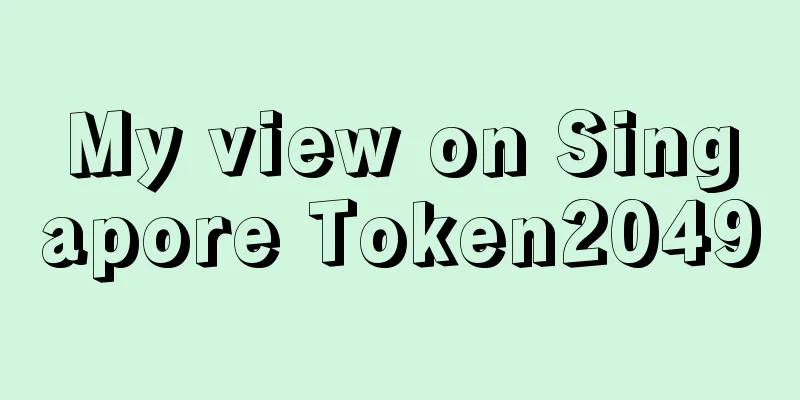 My view on Singapore Token2049