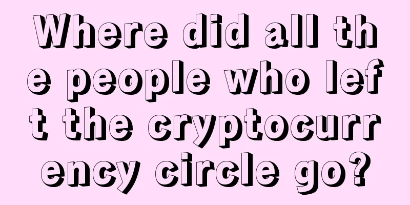 Where did all the people who left the cryptocurrency circle go?