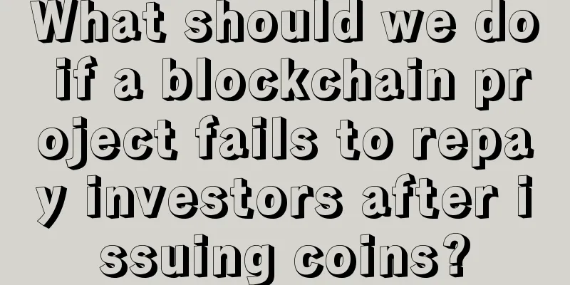 What should we do if a blockchain project fails to repay investors after issuing coins?
