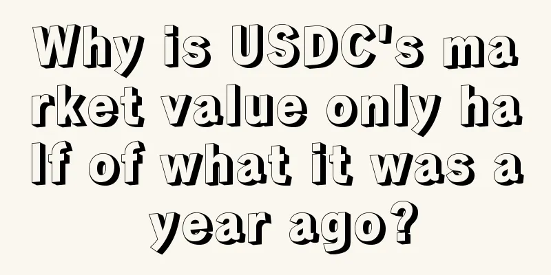 Why is USDC's market value only half of what it was a year ago?