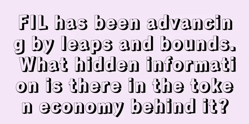 FIL has been advancing by leaps and bounds. What hidden information is there in the token economy behind it?