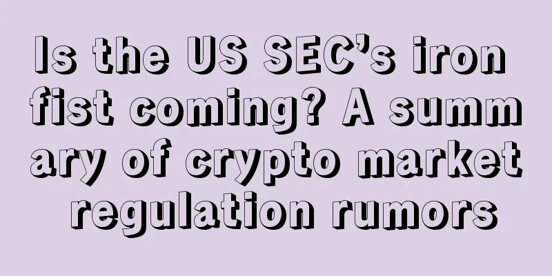 Is the US SEC’s iron fist coming? A summary of crypto market regulation rumors