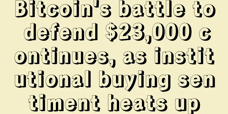 Bitcoin's battle to defend $23,000 continues, as institutional buying sentiment heats up