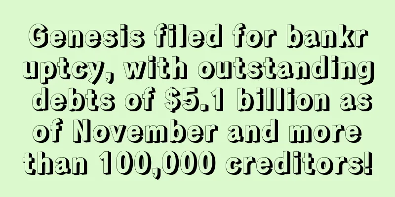 Genesis filed for bankruptcy, with outstanding debts of $5.1 billion as of November and more than 100,000 creditors!