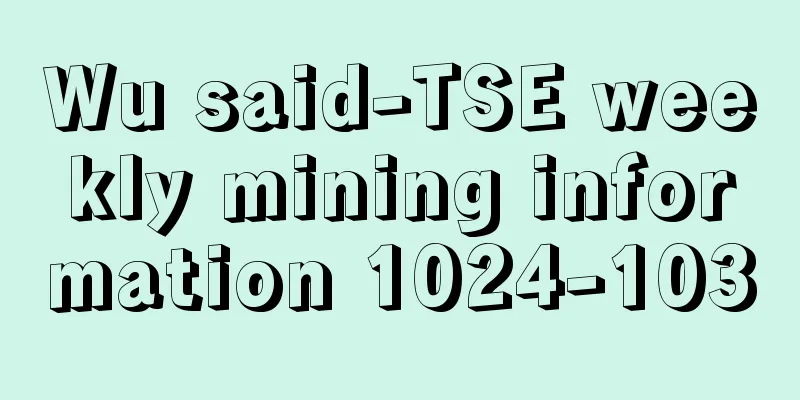 Wu said-TSE weekly mining information 1024-1030