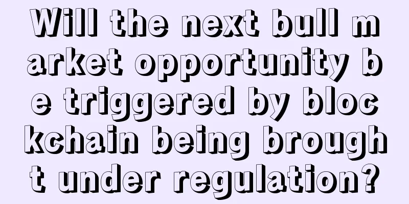 Will the next bull market opportunity be triggered by blockchain being brought under regulation?