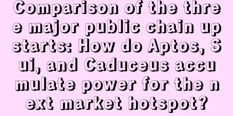 Comparison of the three major public chain upstarts: How do Aptos, Sui, and Caduceus accumulate power for the next market hotspot?