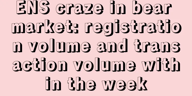 ENS craze in bear market: registration volume and transaction volume within the week