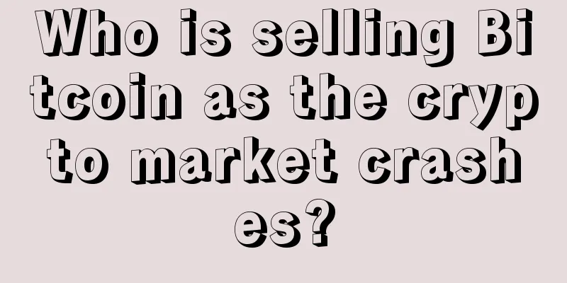 Who is selling Bitcoin as the crypto market crashes?