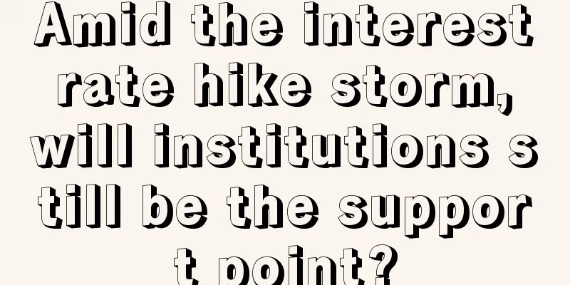 Amid the interest rate hike storm, will institutions still be the support point?