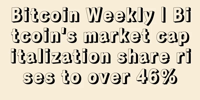 Bitcoin Weekly | Bitcoin's market capitalization share rises to over 46%