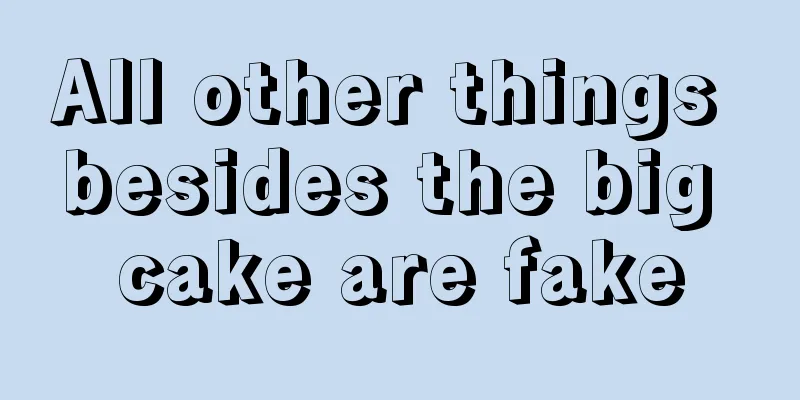 All other things besides the big cake are fake