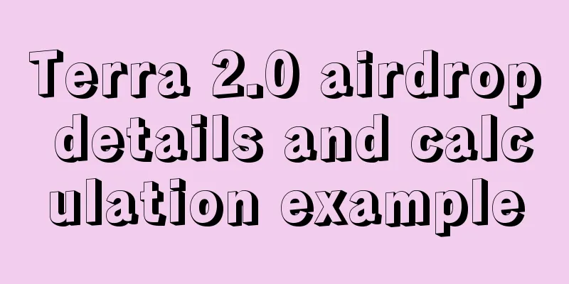 Terra 2.0 airdrop details and calculation example