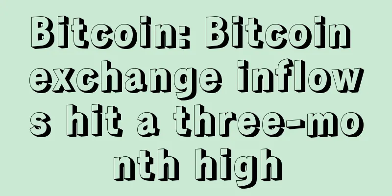 Bitcoin: Bitcoin exchange inflows hit a three-month high