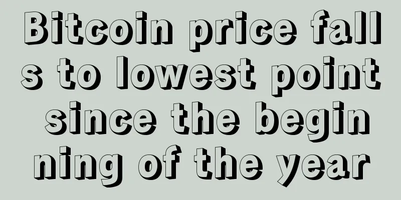 Bitcoin price falls to lowest point since the beginning of the year