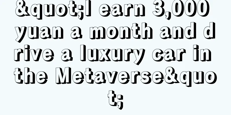 "I earn 3,000 yuan a month and drive a luxury car in the Metaverse"