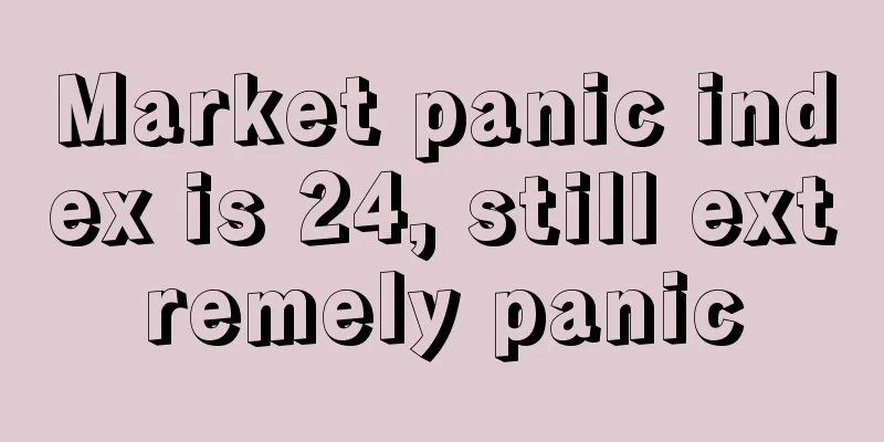Market panic index is 24, still extremely panic