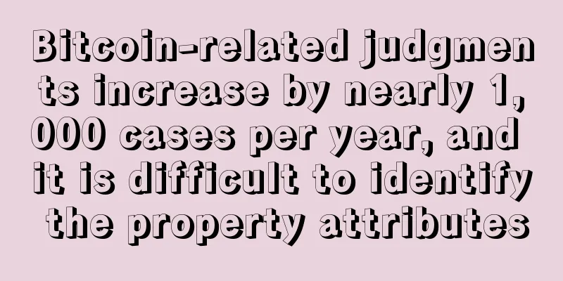 Bitcoin-related judgments increase by nearly 1,000 cases per year, and it is difficult to identify the property attributes