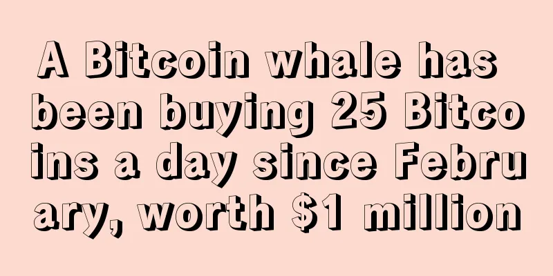 A Bitcoin whale has been buying 25 Bitcoins a day since February, worth $1 million