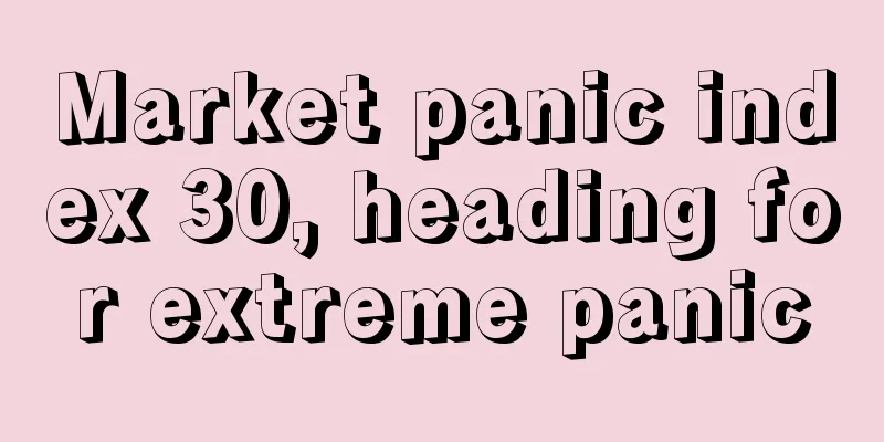 Market panic index 30, heading for extreme panic