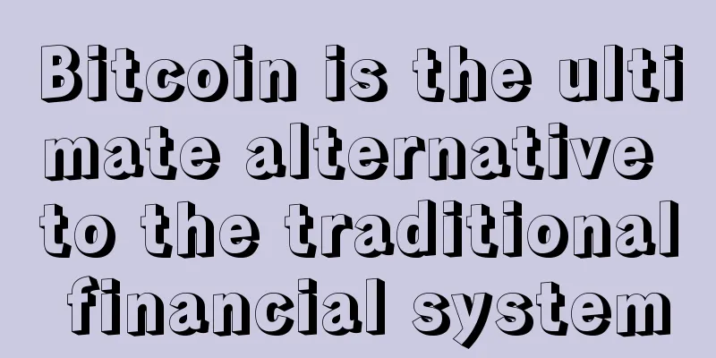 Bitcoin is the ultimate alternative to the traditional financial system