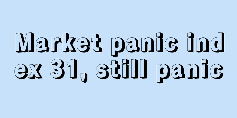 Market panic index 31, still panic