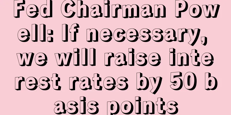 Fed Chairman Powell: If necessary, we will raise interest rates by 50 basis points