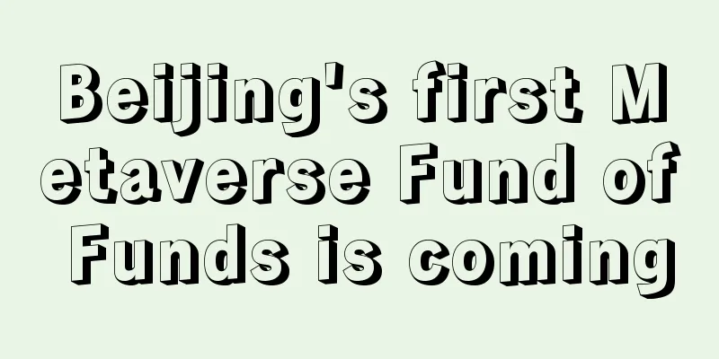 Beijing's first Metaverse Fund of Funds is coming