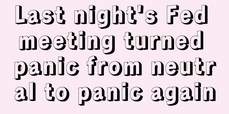 Last night's Fed meeting turned panic from neutral to panic again