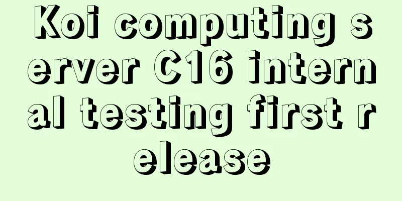 Koi computing server C16 internal testing first release