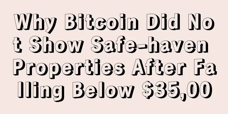 Why Bitcoin Did Not Show Safe-haven Properties After Falling Below $35,000