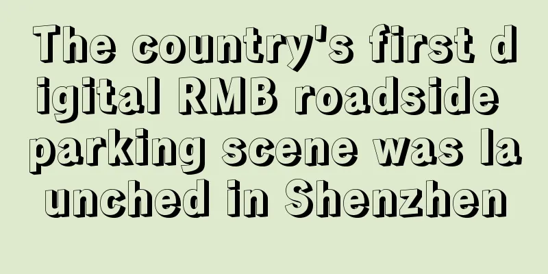 The country's first digital RMB roadside parking scene was launched in Shenzhen