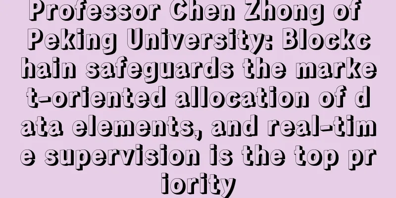 Professor Chen Zhong of Peking University: Blockchain safeguards the market-oriented allocation of data elements, and real-time supervision is the top priority