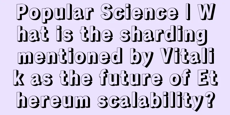 Popular Science | What is the sharding mentioned by Vitalik as the future of Ethereum scalability?