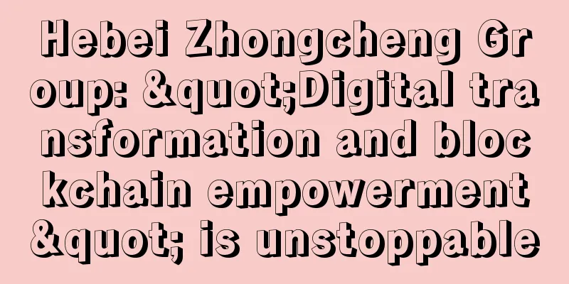 Hebei Zhongcheng Group: "Digital transformation and blockchain empowerment" is unstoppable