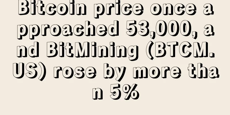 Bitcoin price once approached 53,000, and BitMining (BTCM.US) rose by more than 5%