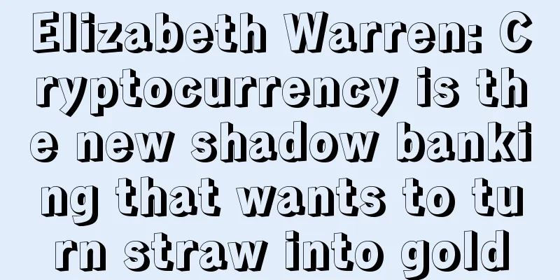 Elizabeth Warren: Cryptocurrency is the new shadow banking that wants to turn straw into gold
