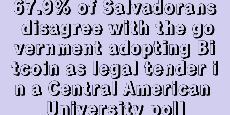 67.9% of Salvadorans disagree with the government adopting Bitcoin as legal tender in a Central American University poll
