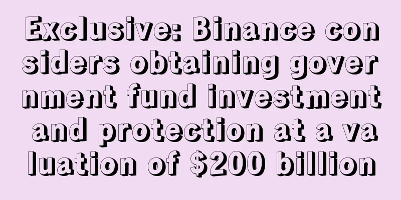 Exclusive: Binance considers obtaining government fund investment and protection at a valuation of $200 billion