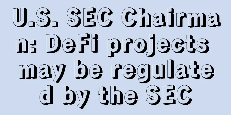 U.S. SEC Chairman: DeFi projects may be regulated by the SEC