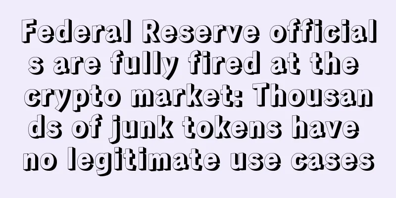 Federal Reserve officials are fully fired at the crypto market: Thousands of junk tokens have no legitimate use cases
