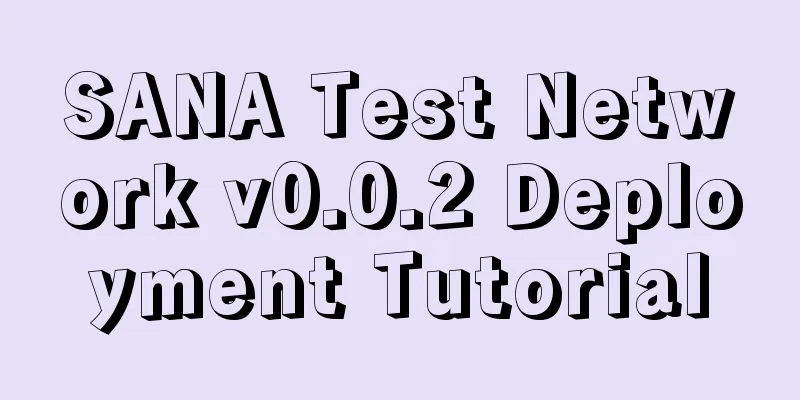 SANA Test Network v0.0.2 Deployment Tutorial