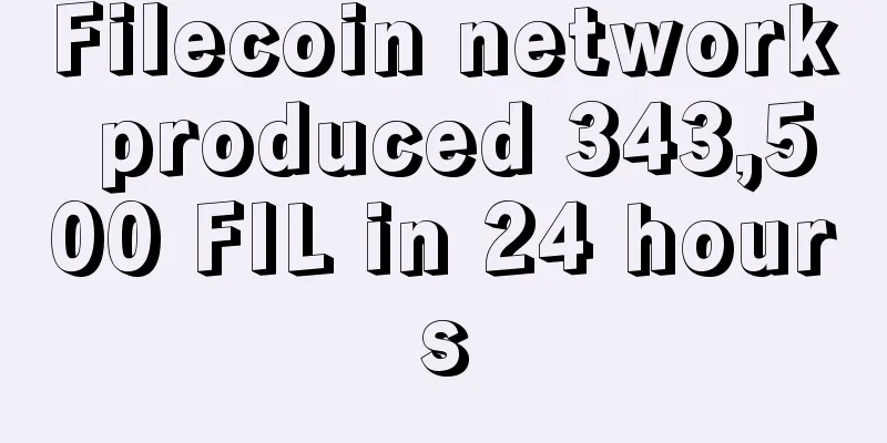 Filecoin network produced 343,500 FIL in 24 hours