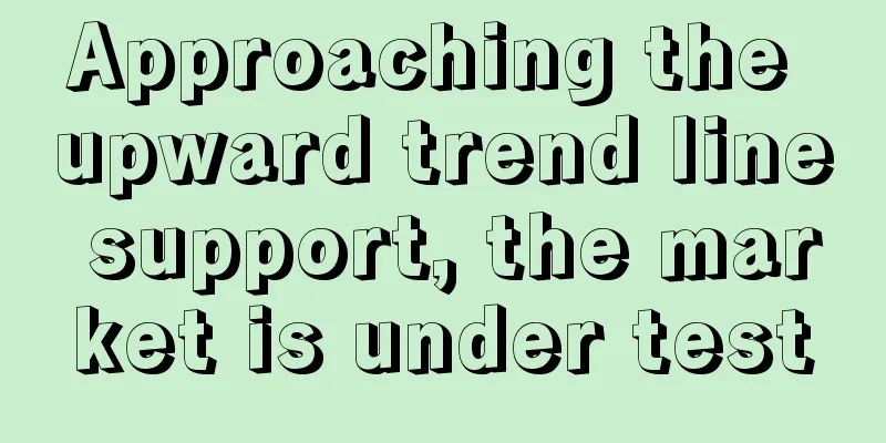 Approaching the upward trend line support, the market is under test