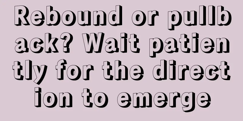 Rebound or pullback? Wait patiently for the direction to emerge