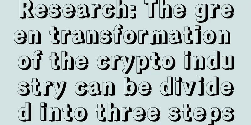 Research: The green transformation of the crypto industry can be divided into three steps